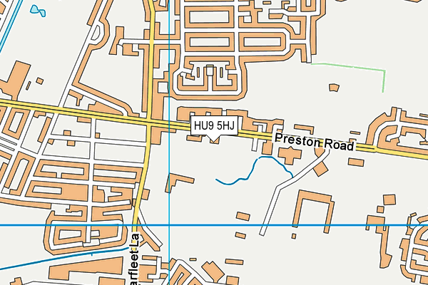 HU9 5HJ map - OS VectorMap District (Ordnance Survey) HU9 5HJ map - OS VectorMap District (Ordnance Survey)