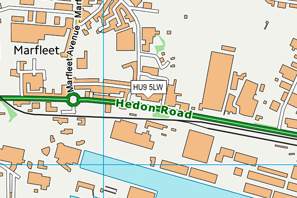 HU9 5LW map - OS VectorMap District (Ordnance Survey) HU9 5LW map - OS VectorMap District (Ordnance Survey)