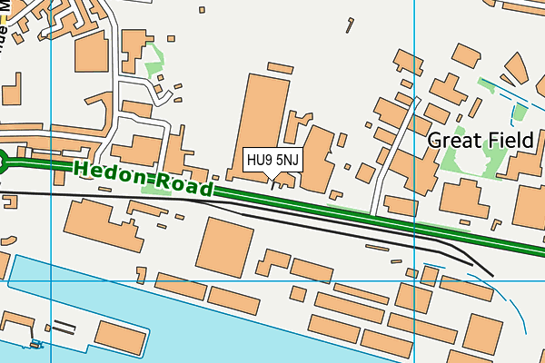 HU9 5NJ map - OS VectorMap District (Ordnance Survey) HU9 5NJ map - OS VectorMap District (Ordnance Survey)