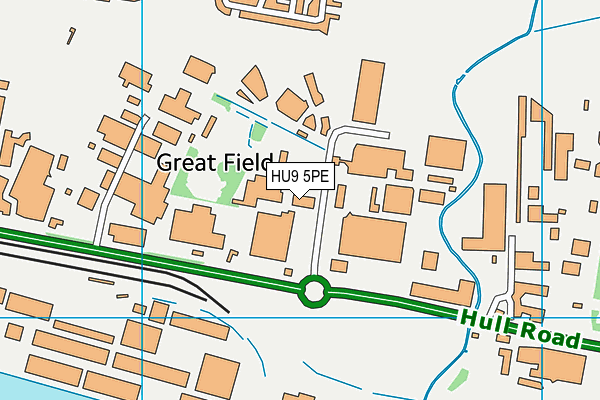 HU9 5PE map - OS VectorMap District (Ordnance Survey) HU9 5PE map - OS VectorMap District (Ordnance Survey)