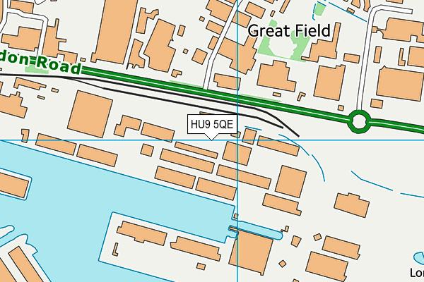 HU9 5QE map - OS VectorMap District (Ordnance Survey) HU9 5QE map - OS VectorMap District (Ordnance Survey)