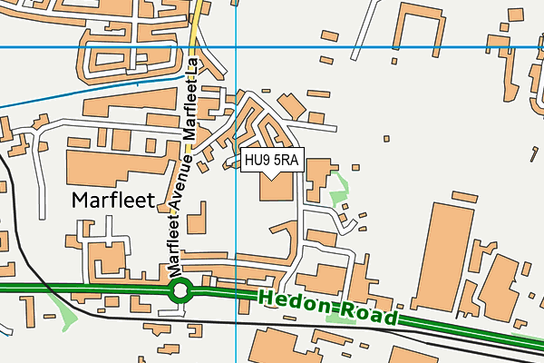 HU9 5RA map - OS VectorMap District (Ordnance Survey) HU9 5RA map - OS VectorMap District (Ordnance Survey)