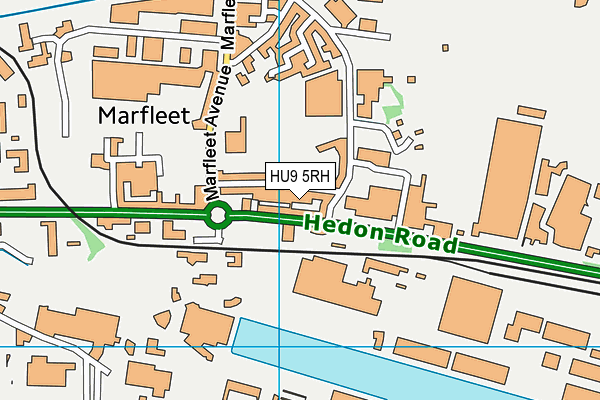 HU9 5RH map - OS VectorMap District (Ordnance Survey) HU9 5RH map - OS VectorMap District (Ordnance Survey)