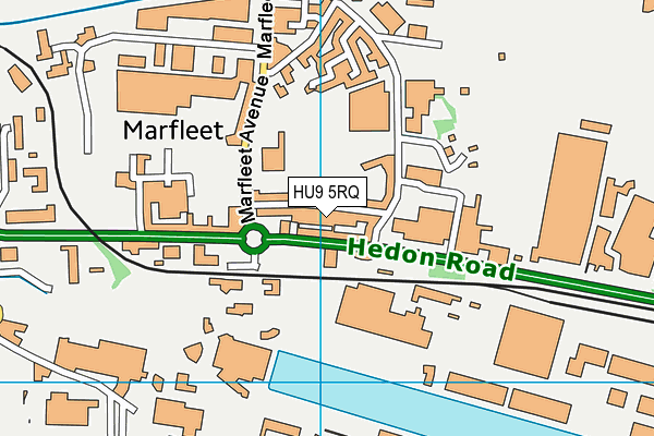 HU9 5RQ map - OS VectorMap District (Ordnance Survey) HU9 5RQ map - OS VectorMap District (Ordnance Survey)