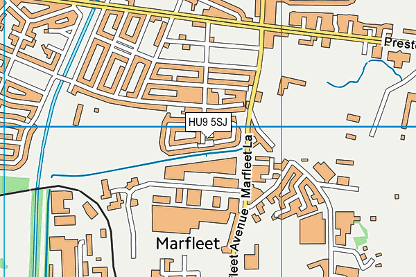 HU9 5SJ map - OS VectorMap District (Ordnance Survey) HU9 5SJ map - OS VectorMap District (Ordnance Survey)