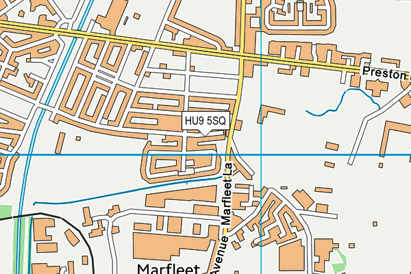 HU9 5SQ map - OS VectorMap District (Ordnance Survey) HU9 5SQ map - OS VectorMap District (Ordnance Survey)