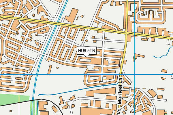 HU9 5TN map - OS VectorMap District (Ordnance Survey) HU9 5TN map - OS VectorMap District (Ordnance Survey)