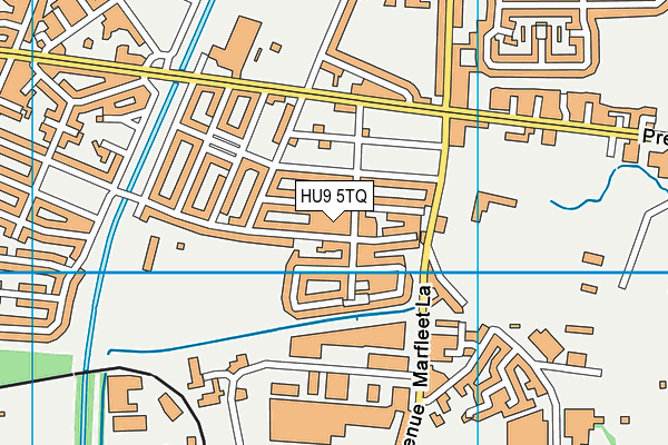 HU9 5TQ map - OS VectorMap District (Ordnance Survey) HU9 5TQ map - OS VectorMap District (Ordnance Survey)