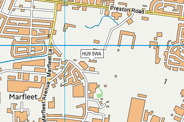 HU9 5WA map - OS VectorMap District (Ordnance Survey) HU9 5WA map - OS VectorMap District (Ordnance Survey)