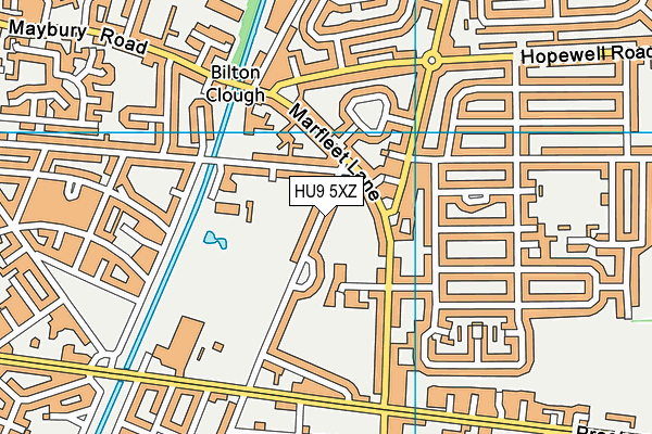 HU9 5XZ map - OS VectorMap District (Ordnance Survey) HU9 5XZ map - OS VectorMap District (Ordnance Survey)