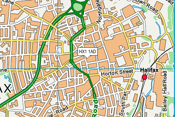HX1 1AD map - OS VectorMap District (Ordnance Survey)