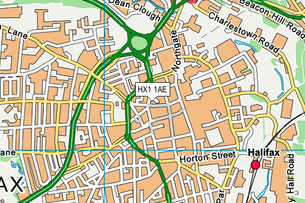 HX1 1AE map - OS VectorMap District (Ordnance Survey) HX1 1AE map - OS VectorMap District (Ordnance Survey)
