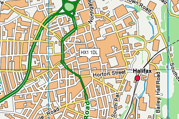 HX1 1DL map - OS VectorMap District (Ordnance Survey)