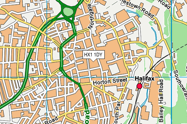 HX1 1DY map - OS VectorMap District (Ordnance Survey)