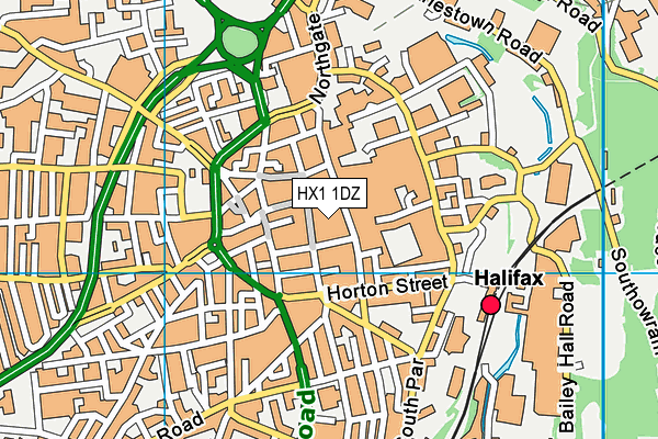 HX1 1DZ map - OS VectorMap District (Ordnance Survey) HX1 1DZ map - OS VectorMap District (Ordnance Survey)