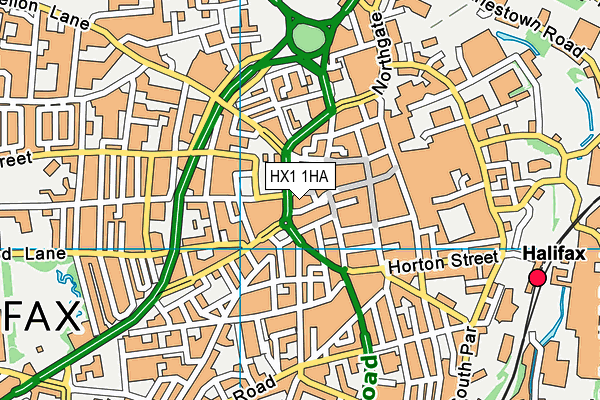 HX1 1HA map - OS VectorMap District (Ordnance Survey)