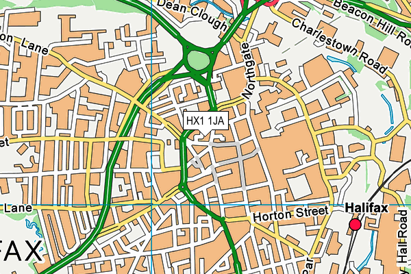HX1 1JA map - OS VectorMap District (Ordnance Survey) HX1 1JA map - OS VectorMap District (Ordnance Survey)
