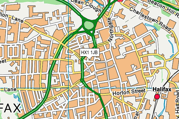 HX1 1JB map - OS VectorMap District (Ordnance Survey) HX1 1JB map - OS VectorMap District (Ordnance Survey)