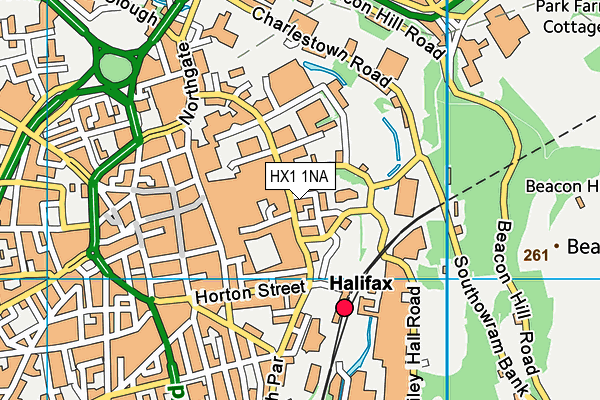 HX1 1NA map - OS VectorMap District (Ordnance Survey) HX1 1NA map - OS VectorMap District (Ordnance Survey)