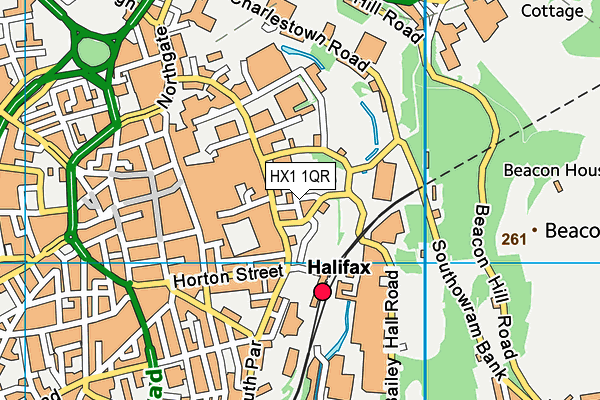 HX1 1QR map - OS VectorMap District (Ordnance Survey) HX1 1QR map - OS VectorMap District (Ordnance Survey)