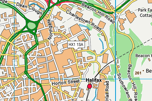 HX1 1SA map - OS VectorMap District (Ordnance Survey)