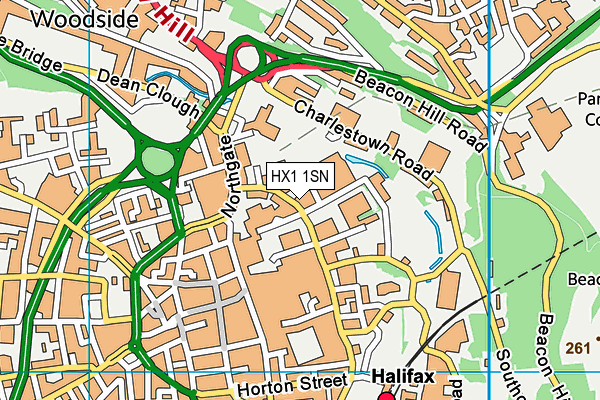 HX1 1SN map - OS VectorMap District (Ordnance Survey)