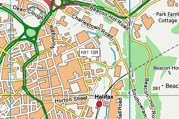 HX1 1SR map - OS VectorMap District (Ordnance Survey)