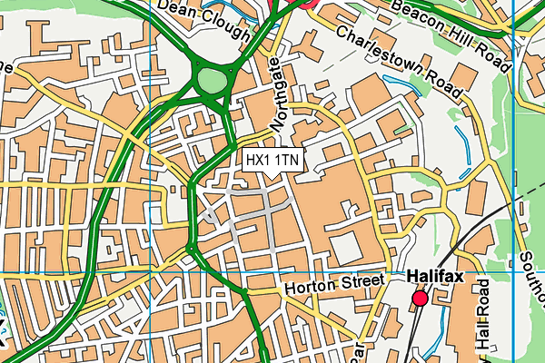 HX1 1TN map - OS VectorMap District (Ordnance Survey) HX1 1TN map - OS VectorMap District (Ordnance Survey)