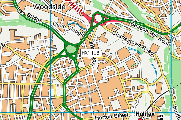 HX1 1UB map - OS VectorMap District (Ordnance Survey)