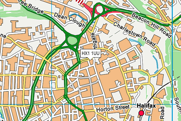 HX1 1UU map - OS VectorMap District (Ordnance Survey) HX1 1UU map - OS VectorMap District (Ordnance Survey)