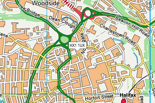 HX1 1UX map - OS VectorMap District (Ordnance Survey)