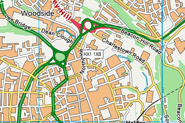 HX1 1XB map - OS VectorMap District (Ordnance Survey)