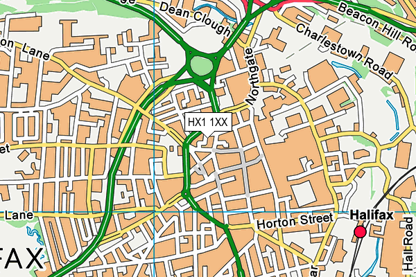 HX1 1XX map - OS VectorMap District (Ordnance Survey) HX1 1XX map - OS VectorMap District (Ordnance Survey)