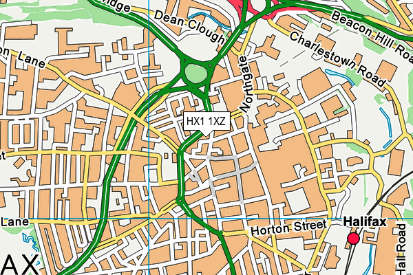 HX1 1XZ map - OS VectorMap District (Ordnance Survey) HX1 1XZ map - OS VectorMap District (Ordnance Survey)