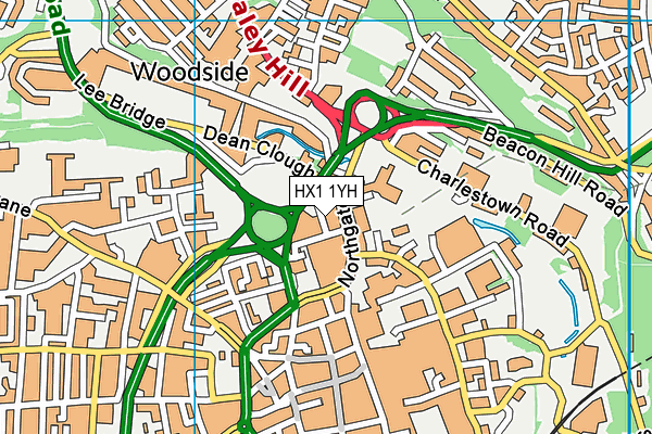 HX1 1YH map - OS VectorMap District (Ordnance Survey) HX1 1YH map - OS VectorMap District (Ordnance Survey)