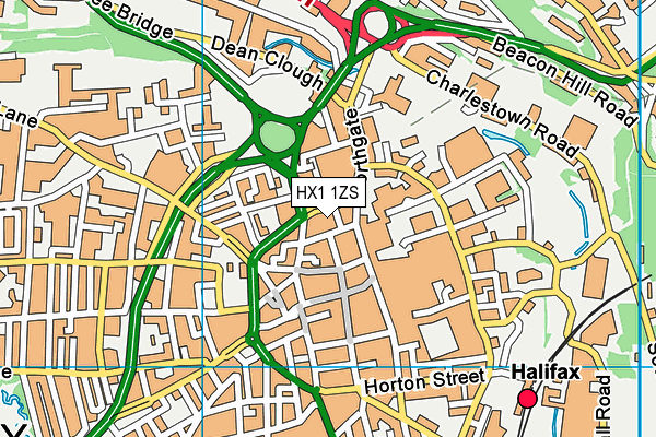 HX1 1ZS map - OS VectorMap District (Ordnance Survey) HX1 1ZS map - OS VectorMap District (Ordnance Survey)