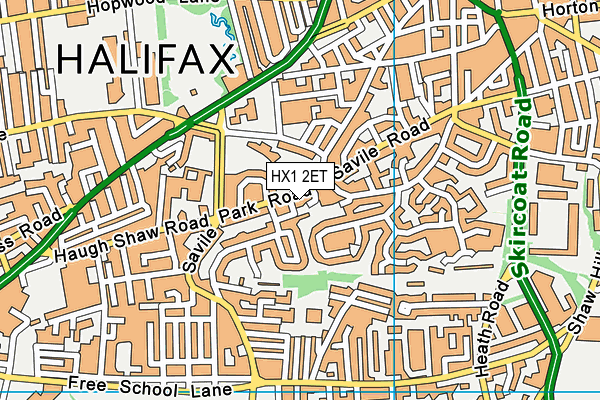 HX1 2ET map - OS VectorMap District (Ordnance Survey) HX1 2ET map - OS VectorMap District (Ordnance Survey)