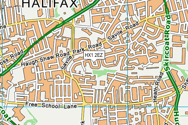 HX1 2EZ map - OS VectorMap District (Ordnance Survey) HX1 2EZ map - OS VectorMap District (Ordnance Survey)
