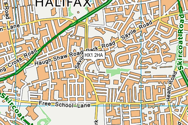HX1 2HA map - OS VectorMap District (Ordnance Survey) HX1 2HA map - OS VectorMap District (Ordnance Survey)