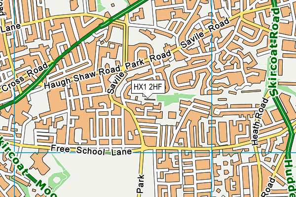 HX1 2HF map - OS VectorMap District (Ordnance Survey)