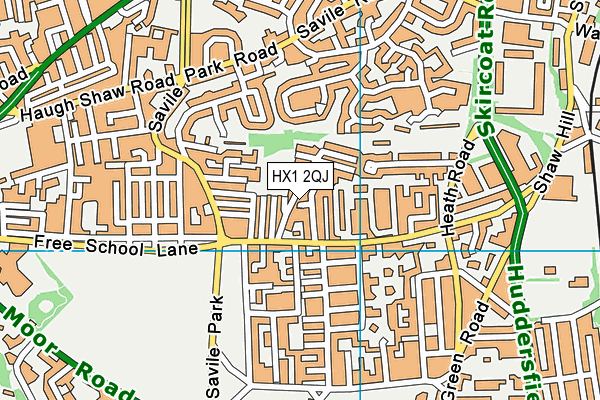 HX1 2QJ map - OS VectorMap District (Ordnance Survey) HX1 2QJ map - OS VectorMap District (Ordnance Survey)