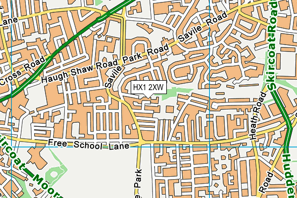 HX1 2XW map - OS VectorMap District (Ordnance Survey) HX1 2XW map - OS VectorMap District (Ordnance Survey)