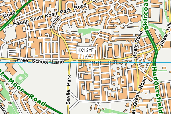 HX1 2YF map - OS VectorMap District (Ordnance Survey) HX1 2YF map - OS VectorMap District (Ordnance Survey)
