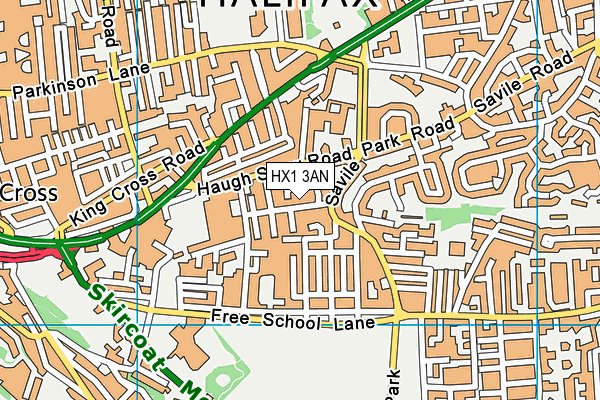 HX1 3AN map - OS VectorMap District (Ordnance Survey)