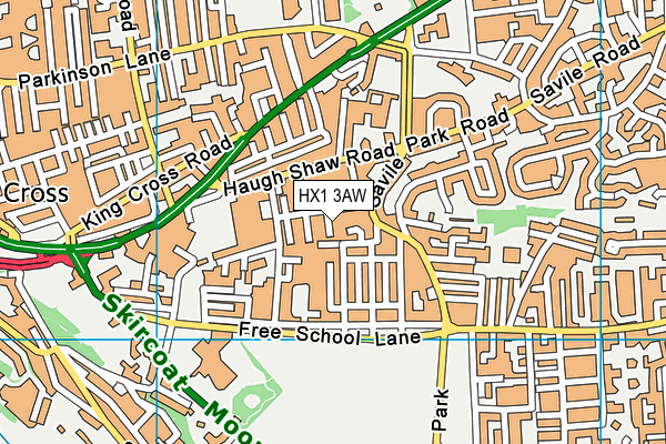 HX1 3AW map - OS VectorMap District (Ordnance Survey) HX1 3AW map - OS VectorMap District (Ordnance Survey)