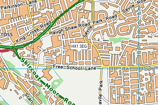 HX1 3EG map - OS VectorMap District (Ordnance Survey) HX1 3EG map - OS VectorMap District (Ordnance Survey)