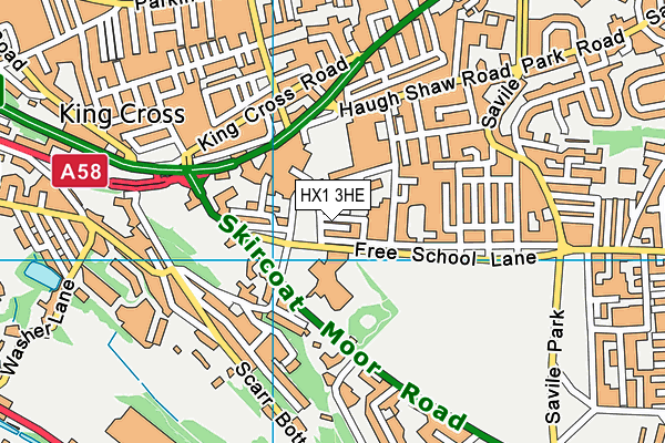 HX1 3HE map - OS VectorMap District (Ordnance Survey)