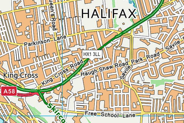 HX1 3LL map - OS VectorMap District (Ordnance Survey) HX1 3LL map - OS VectorMap District (Ordnance Survey)