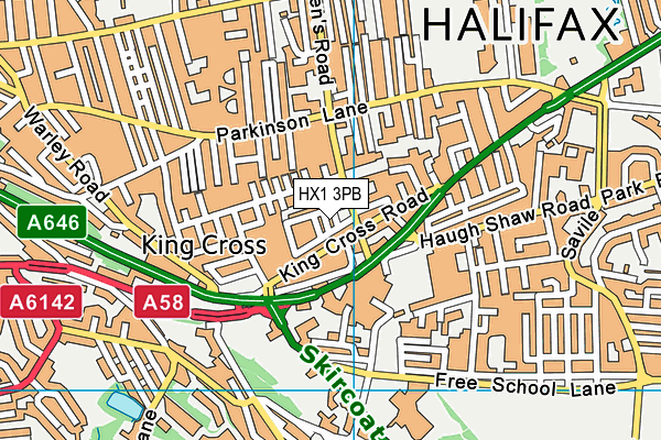 HX1 3PB map - OS VectorMap District (Ordnance Survey)