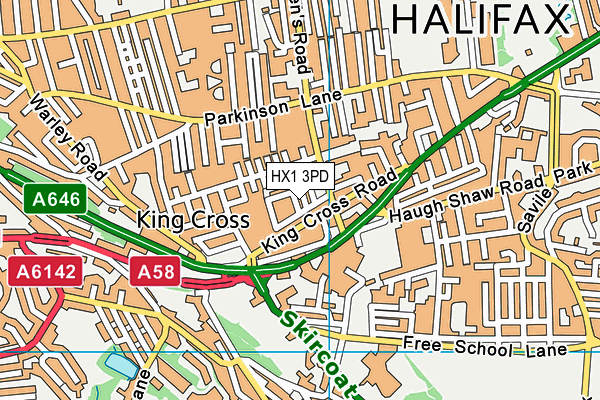 HX1 3PD map - OS VectorMap District (Ordnance Survey) HX1 3PD map - OS VectorMap District (Ordnance Survey)